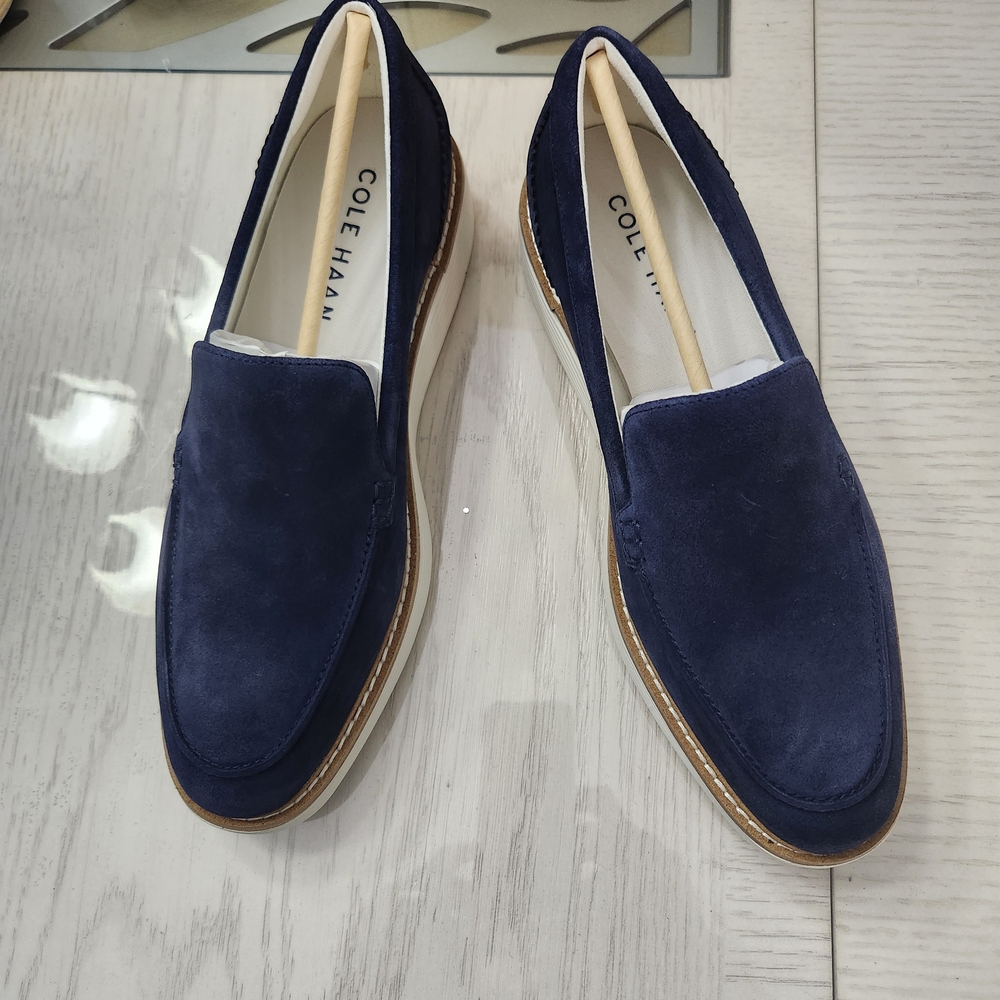Cole Haan Women's Navy Suede Loafers